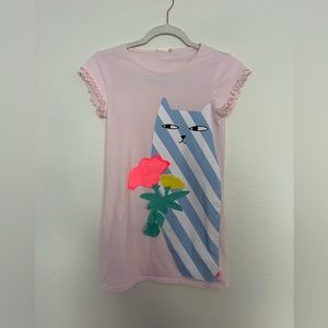 Girls pink casual cotton dress